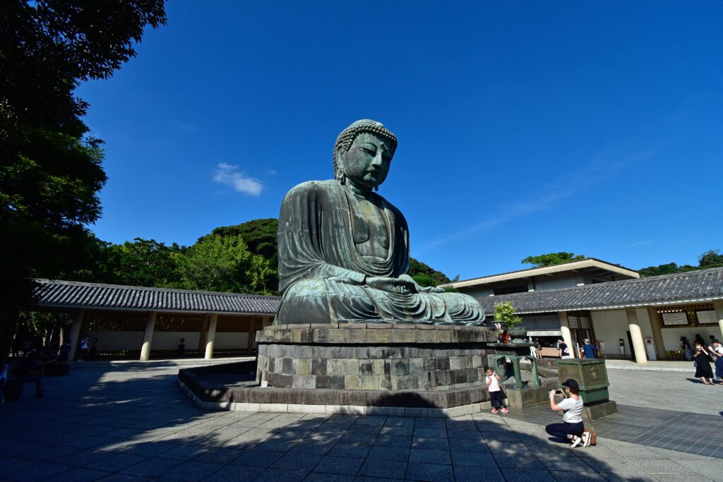 Ancient Buddha temple of kamakura, Japan japanese buddha, amida buddha, kamakura, Japan